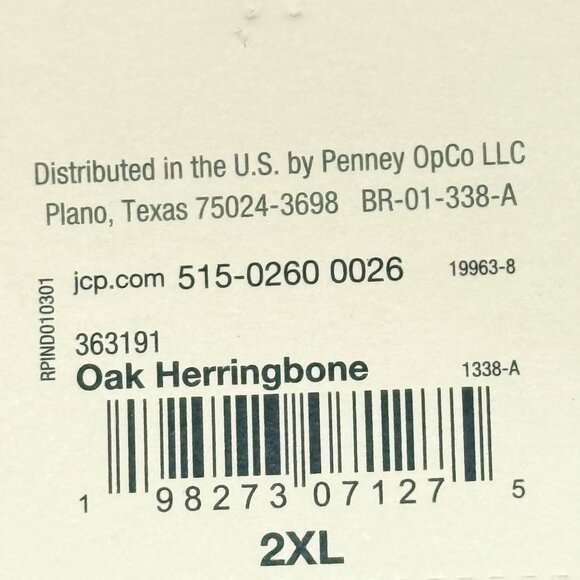 Mutual Weave Men's Pullover Oak Herringbone Polo Shirt Big Tall Size 2XL NWT - Picture 5 of 9